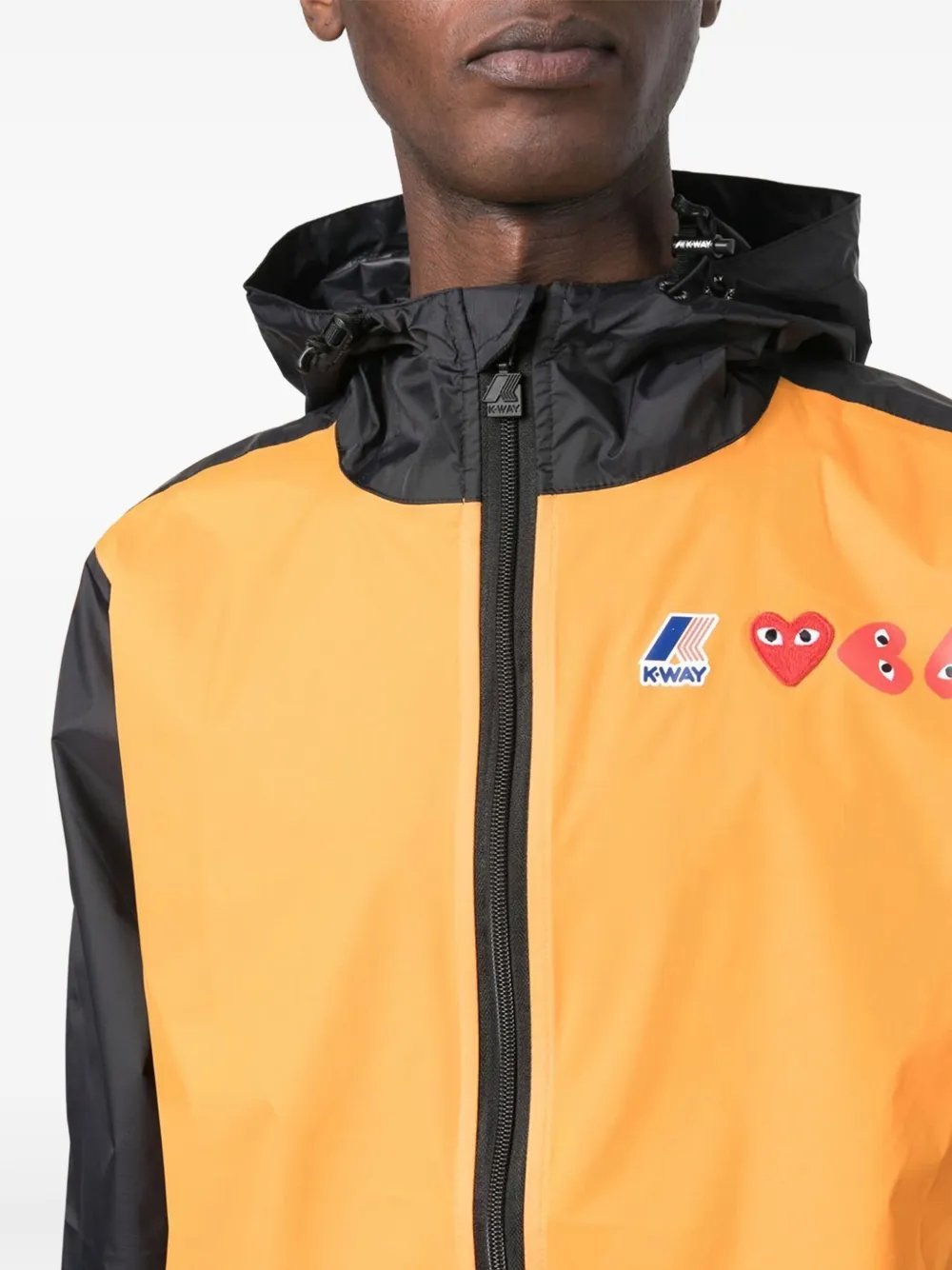Comme Des Garçons Play x K-Way Claude jack met capuchon Zwart