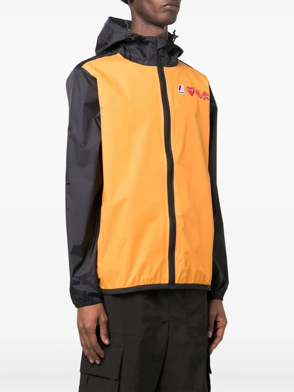 Comme Des Garçons Play x K-Way Claude jack met capuchon Zwart