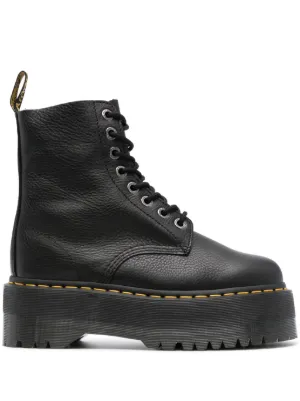 Dr. Martens Jetta zip-up Platform Boots | Black | FARFETCH CA