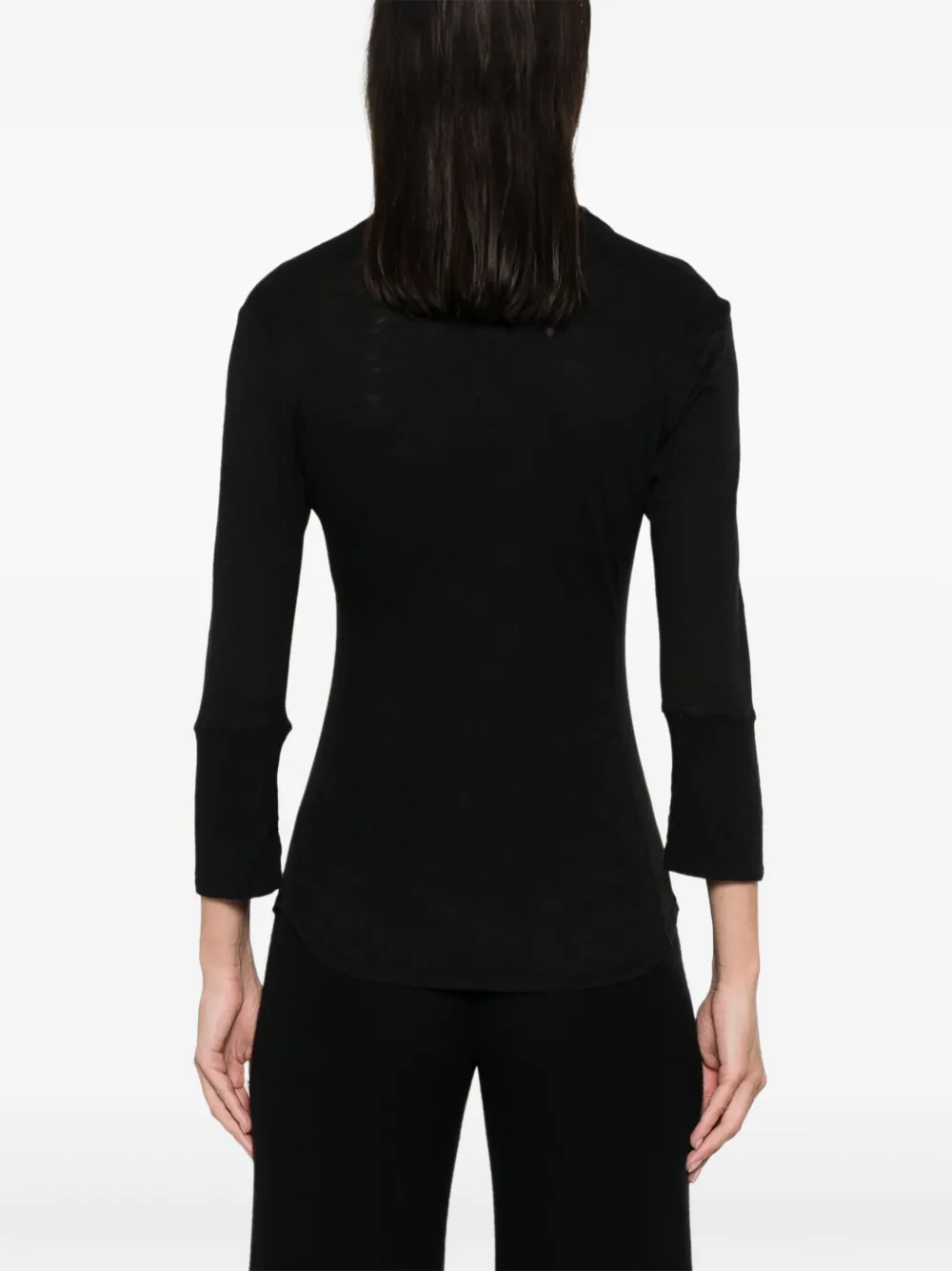 Shop James Perse Classic-collar Cotton Cardigan In Black