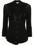 James Perse classic-collar cotton cardigan - Black