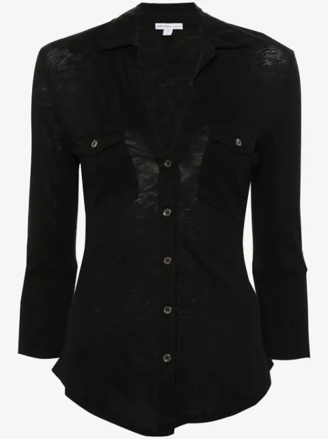 James Perse classic-collar cotton cardigan 
