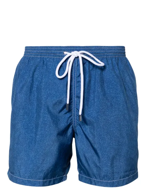 Barba mélange-effect swim shorts