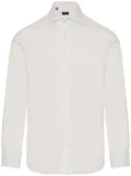 Barba spread collar shirt - White