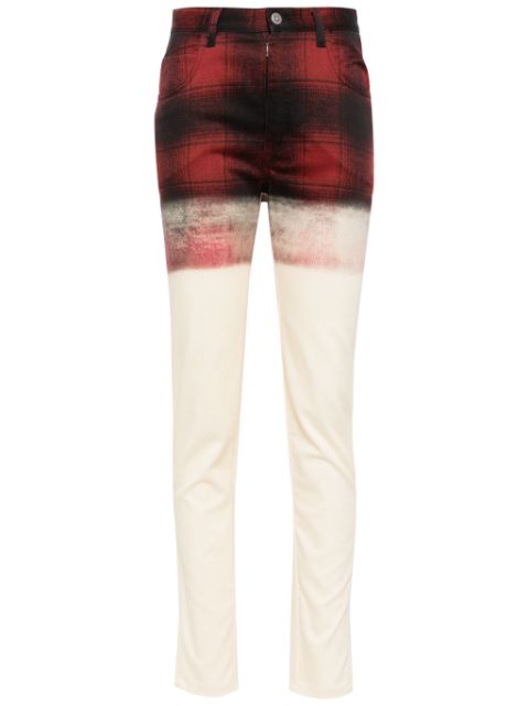 Maison Margiela skinny jeans con motivo de cuadros