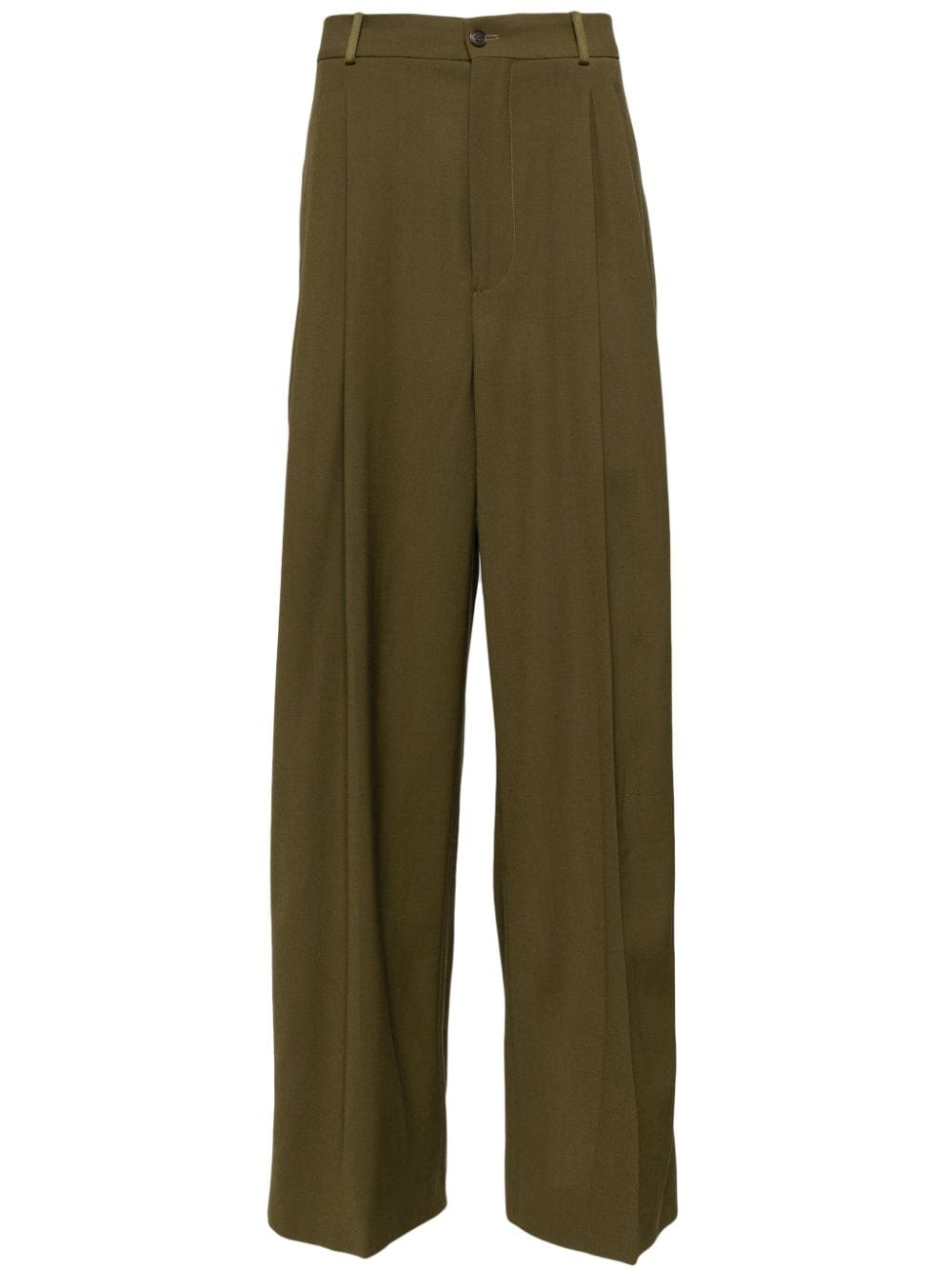 Hed Mayner Wide-leg Tailored Trousers In Green
