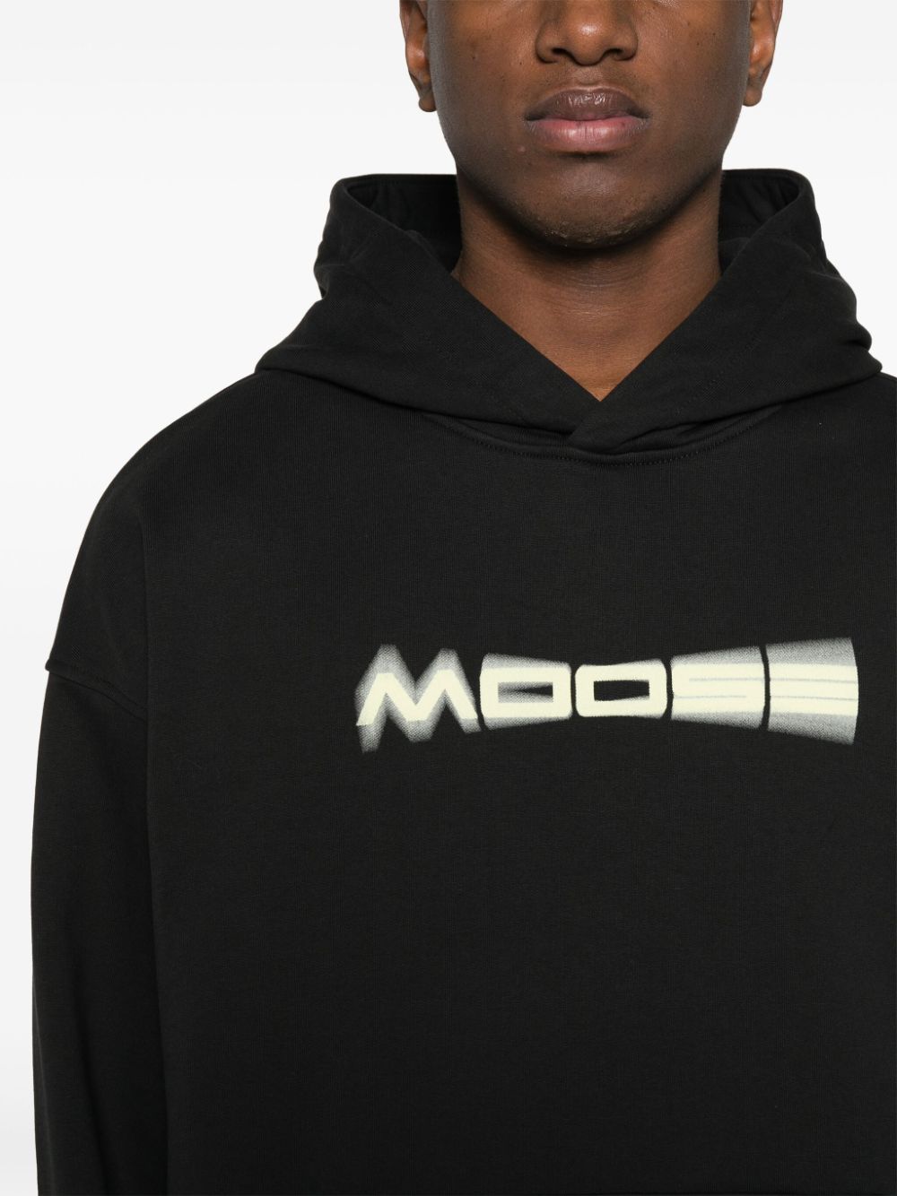 Shop Moose Knuckles Logo-print Cotton Hoodie In Black