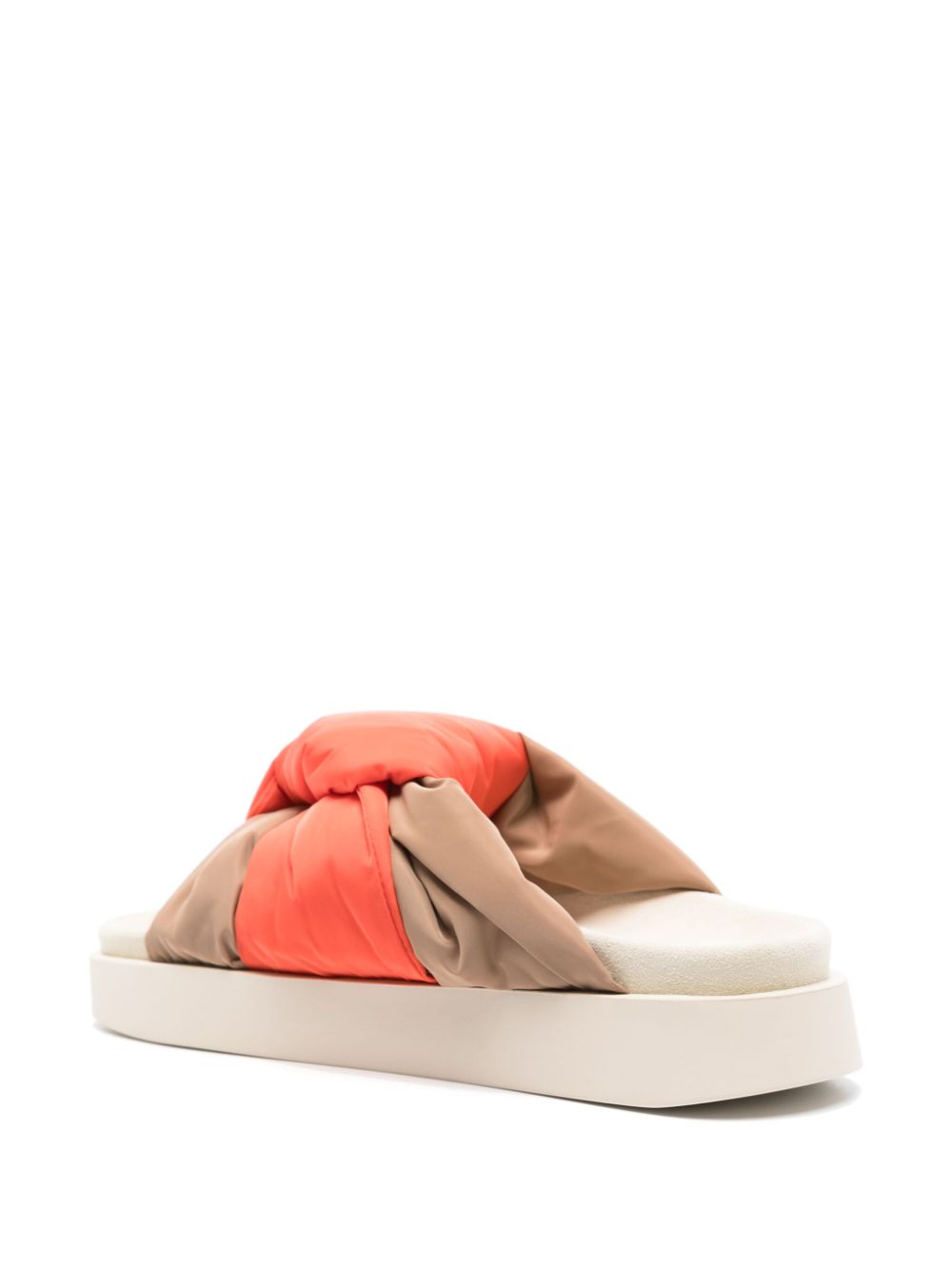 Shop Inuikii Butterfly Knot Taffeta Slides In Orange