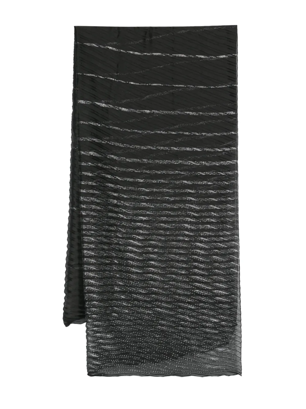 striped pleated scarf