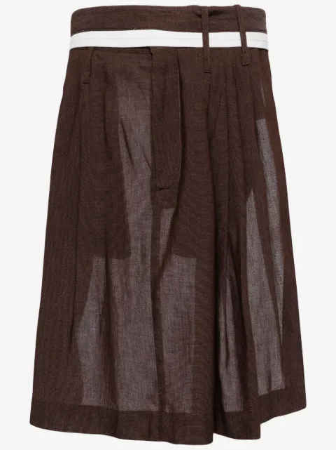 Hed Mayner pleated belted skirt 