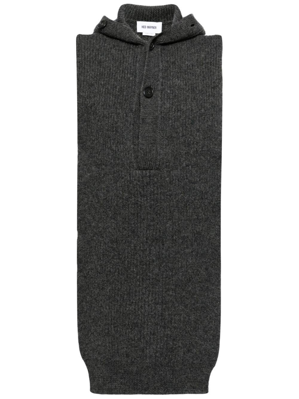 Hed Mayner Sleeveless Knit Waistcoat In Grey