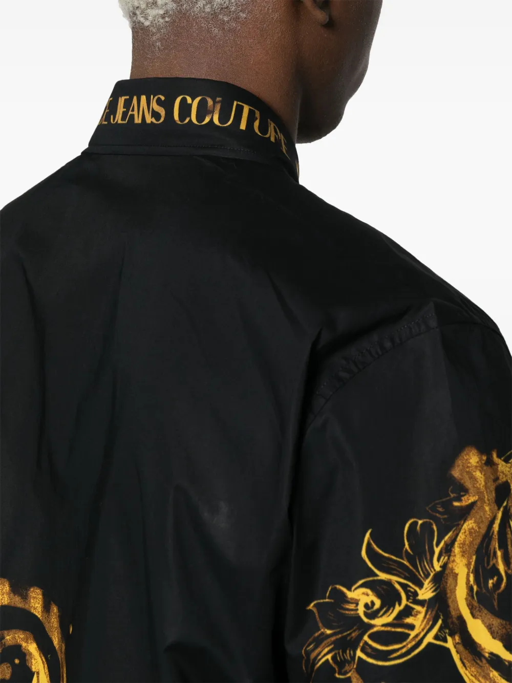 Cheap Versace Jeans Couture Watercolor Couture-print cotton shirt Men