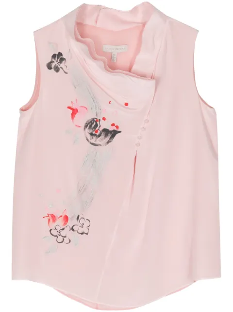 SHIATZY CHEN floral-print silk vest