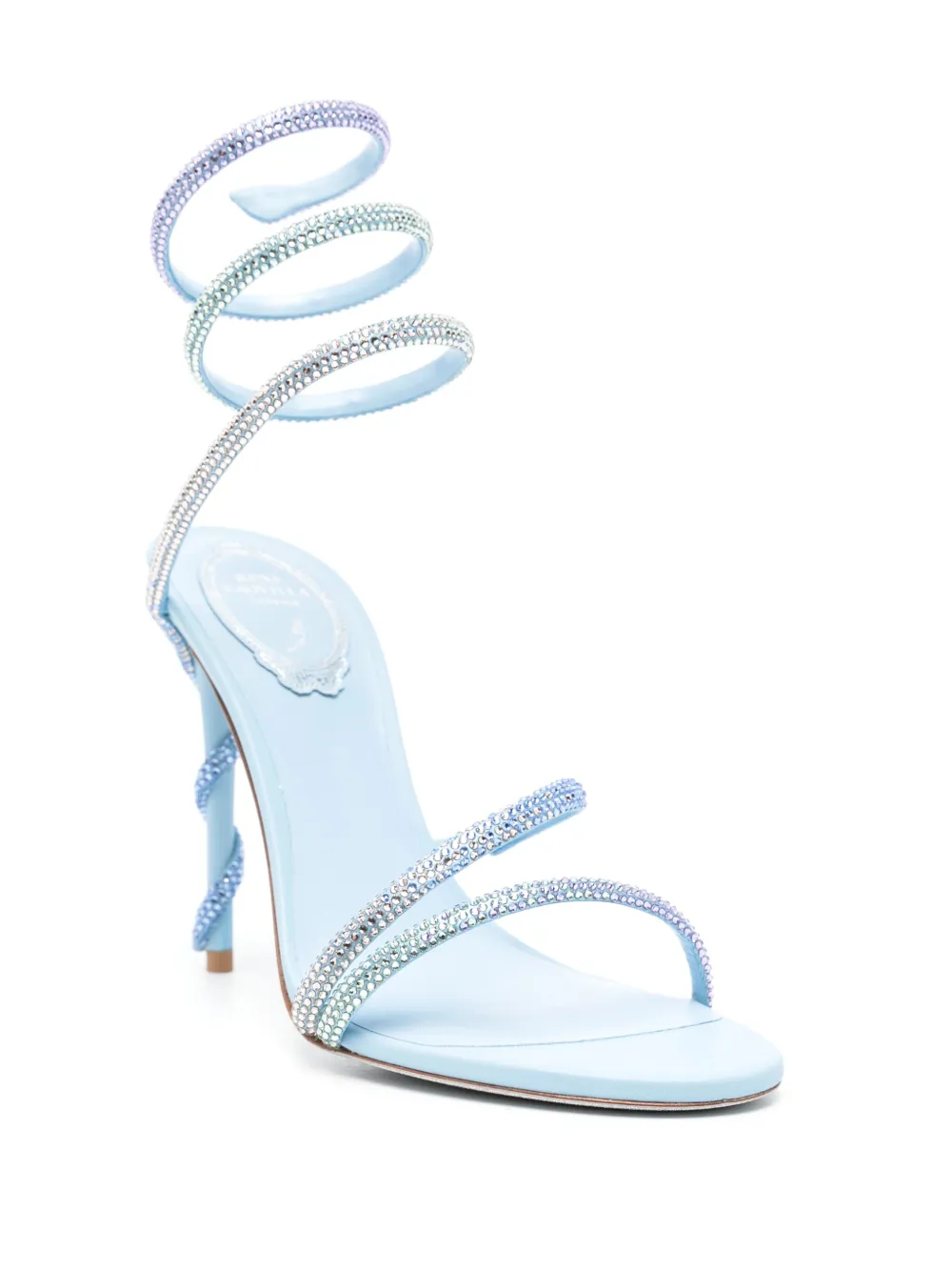 Shop René Caovilla 115mm Margot Sandals In Blue