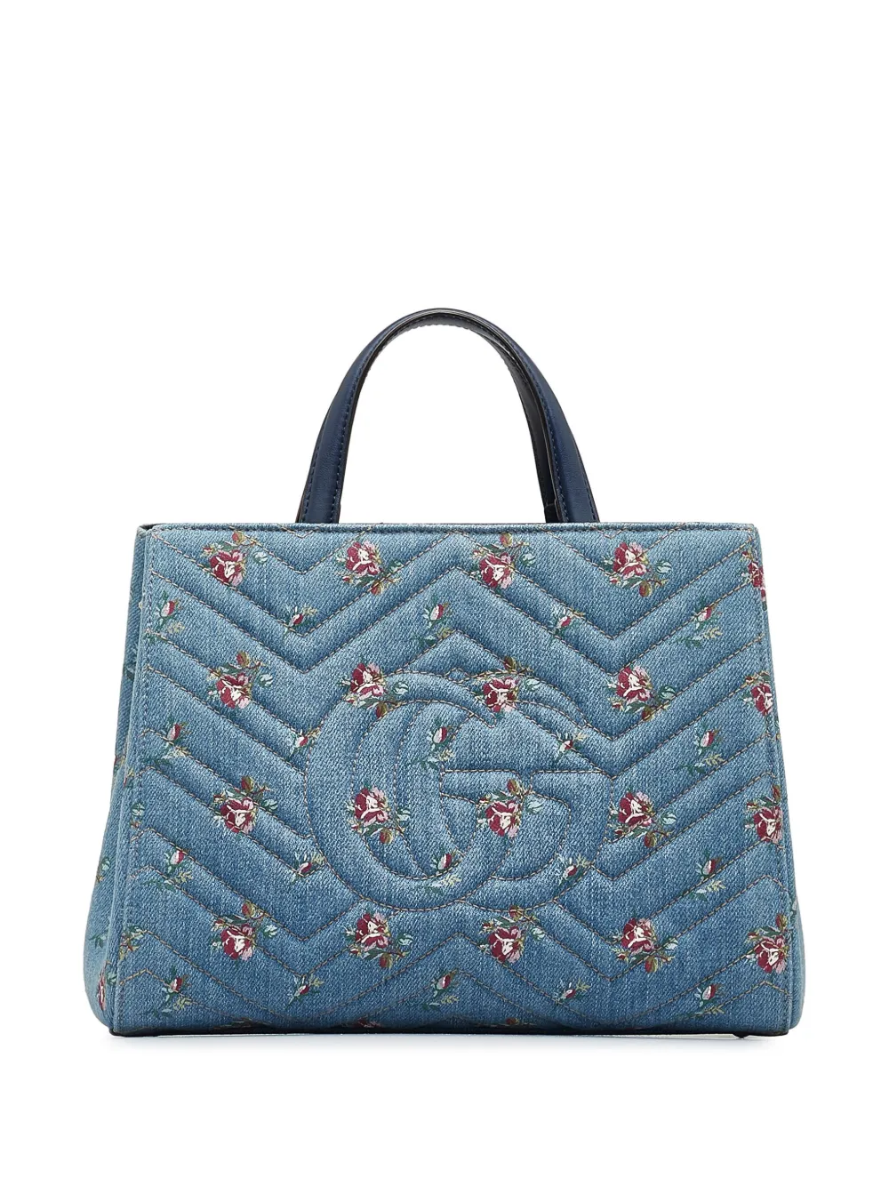 Gucci Pre-Owned 2015-2022 Flora denim handbag - Blauw
