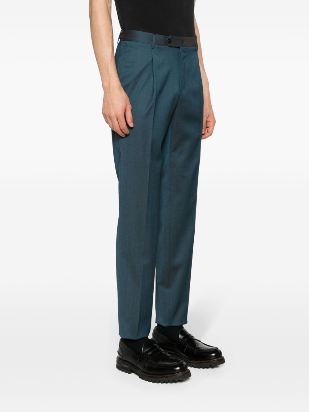 Incotex Super 120s low waist pantalon Blauw