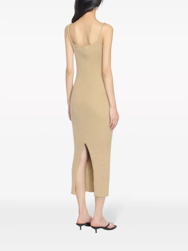 Auralee ribbed-knit Midi Dress | Neutrals | FARFETCH