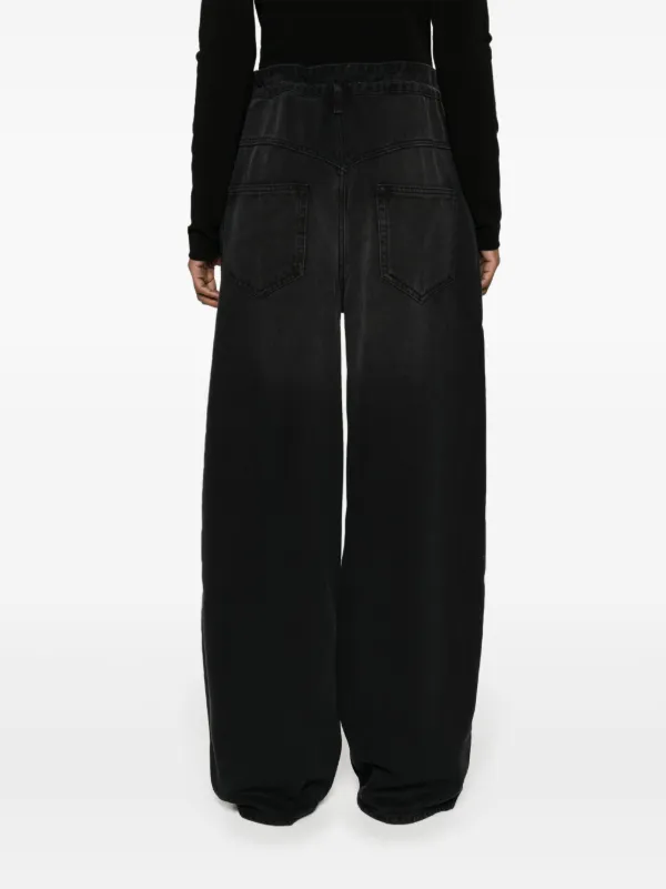 【関税込み】Isabel Marant ブラック Jordy ジーンズ ISABEL MARANT Jordy high-rise Straight Jeans | Black | FARFETCH