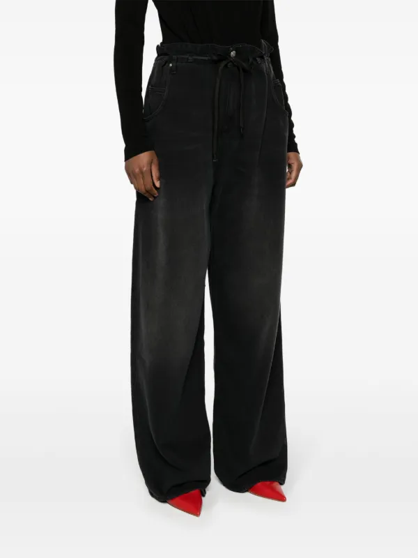 ISABEL MARANT Jordy high-rise Straight Jeans | Black | FARFETCH RO