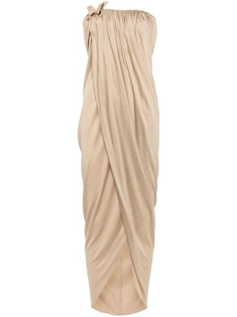 Blumarine Butterfly-pin draped gown