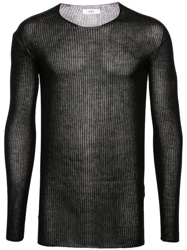 Rier ribbed-knit Silk Jumper Black FARFETCH BH