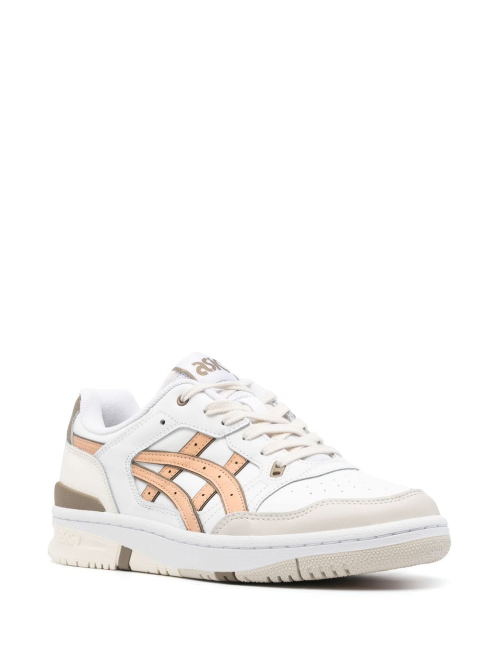 Shop Asics Ex89 Panelled-design Leather Sneakers In White