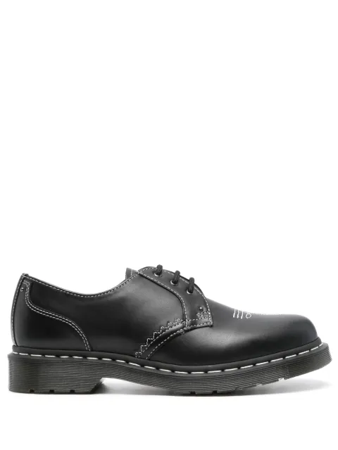 Dr. Martens Sapato derby de couro com pesponto