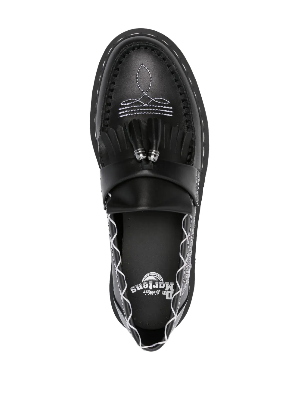 Shop Dr. Martens' Adrian Leather Loafers In Black