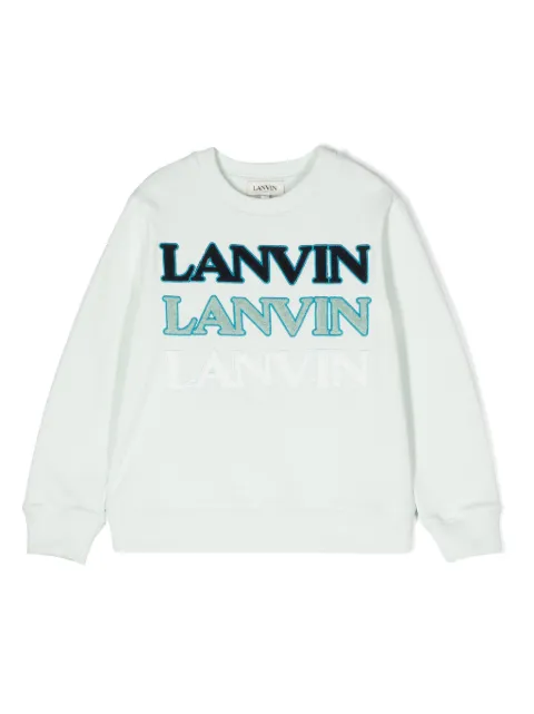 Lanvin Enfant logo-embroidered cotton sweatshirt