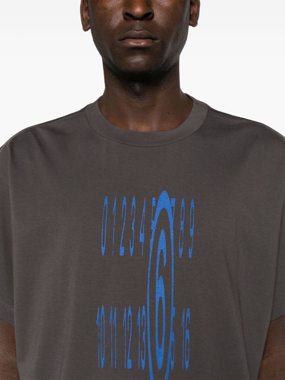 MM6 Maison Margiela Katoenen T-shirt met print Grijs