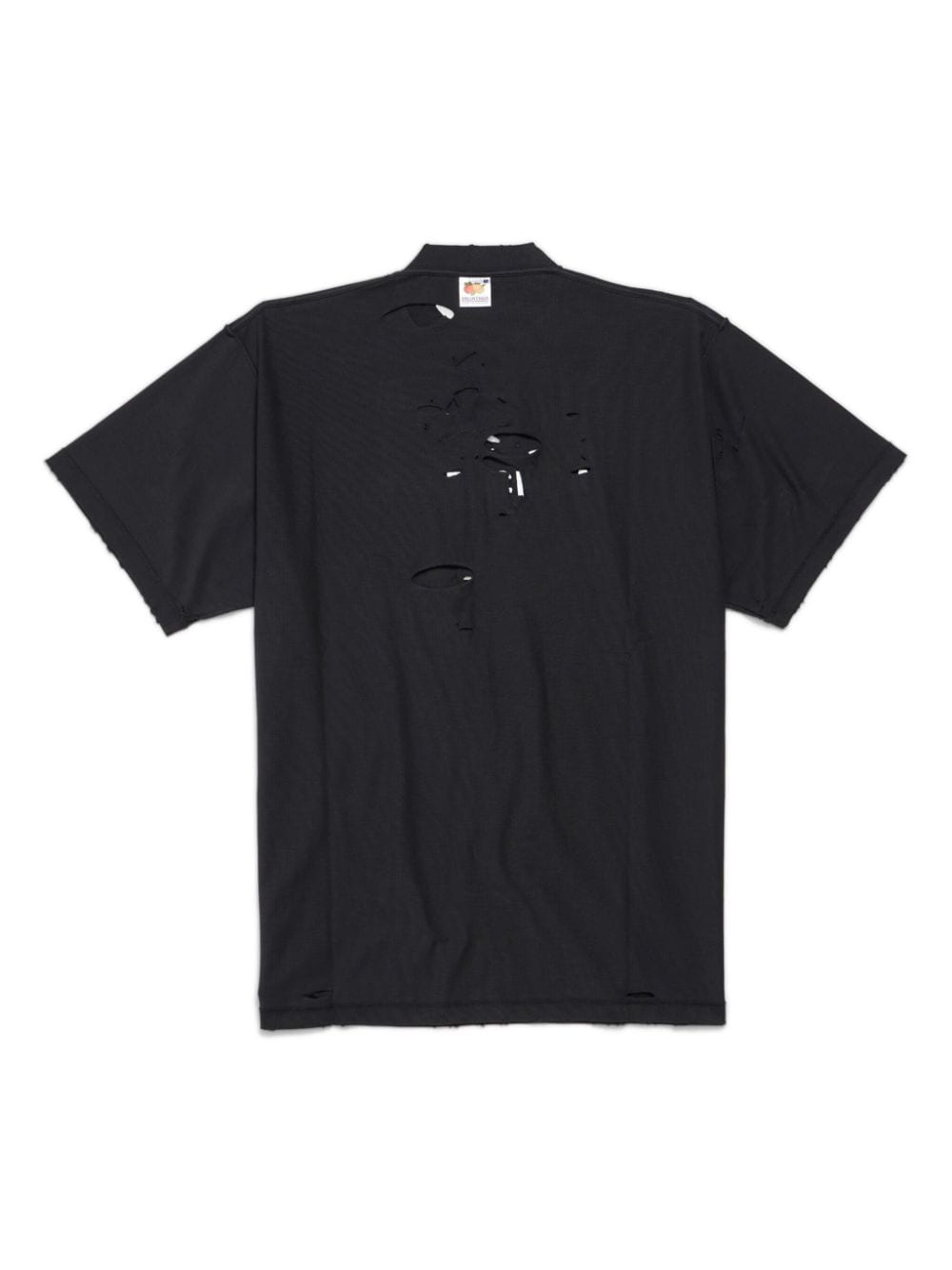Shop Balenciaga Logo-embroidered T-shirt In Black