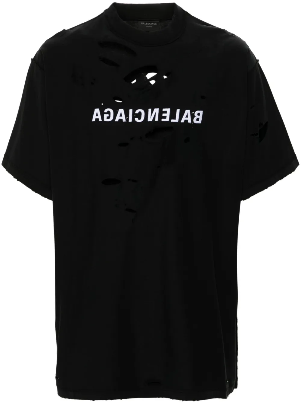 Balenciaga T-shirt met geborduurd logo Zwart