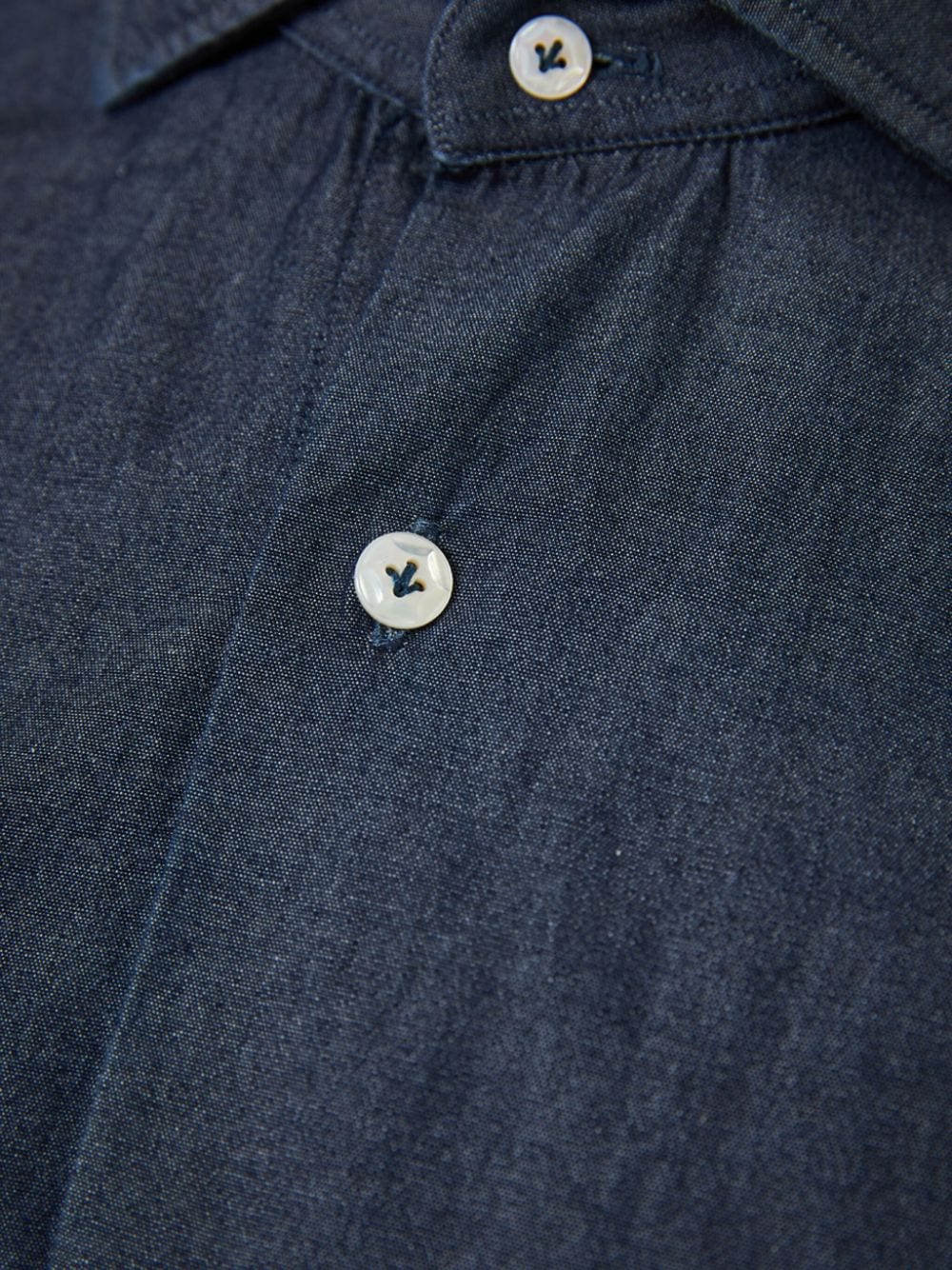 Barba Overhemd met gespreide kraag Blauw