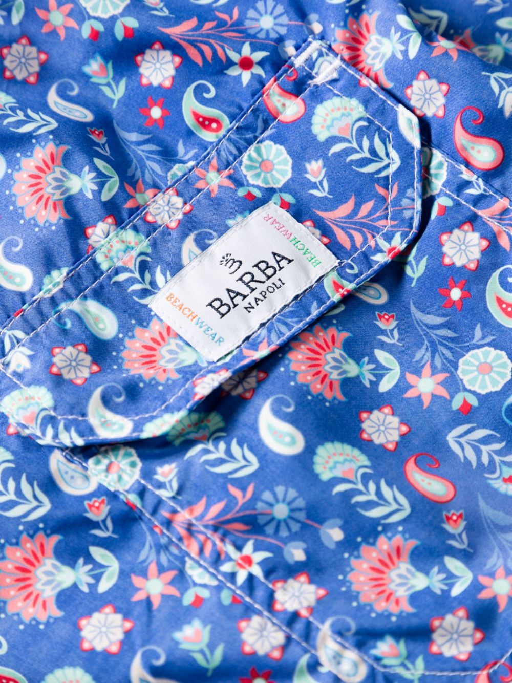 Shop Barba Paisley-print Swim Shorts In Blue