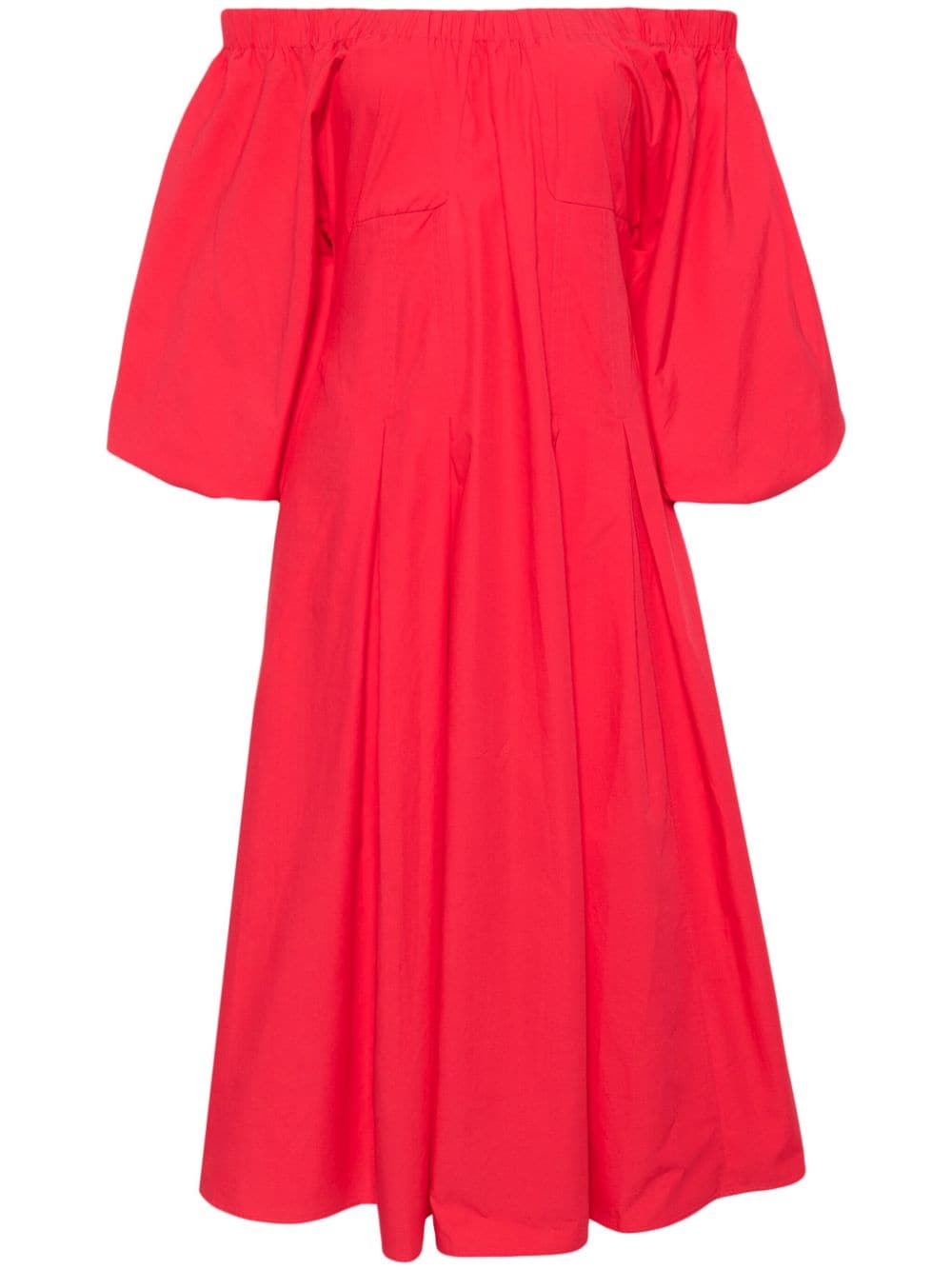 Rejina Pyo Greta midi-jurk van biologisch katoen Rood