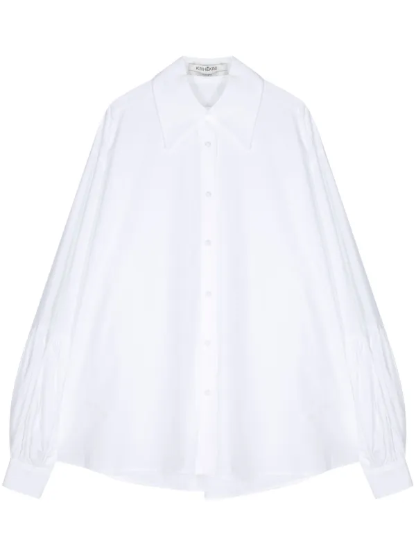 kimhekim 白いシャツ Kimhekim オーバーサイズカラーシャツ | ホワイト | FARFETCH JP