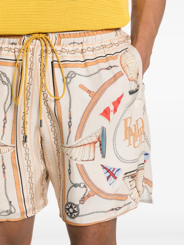 RHUDE ショーツ RHUDE Nautica シルクショーツ | ニュートラル | FARFETCH JP