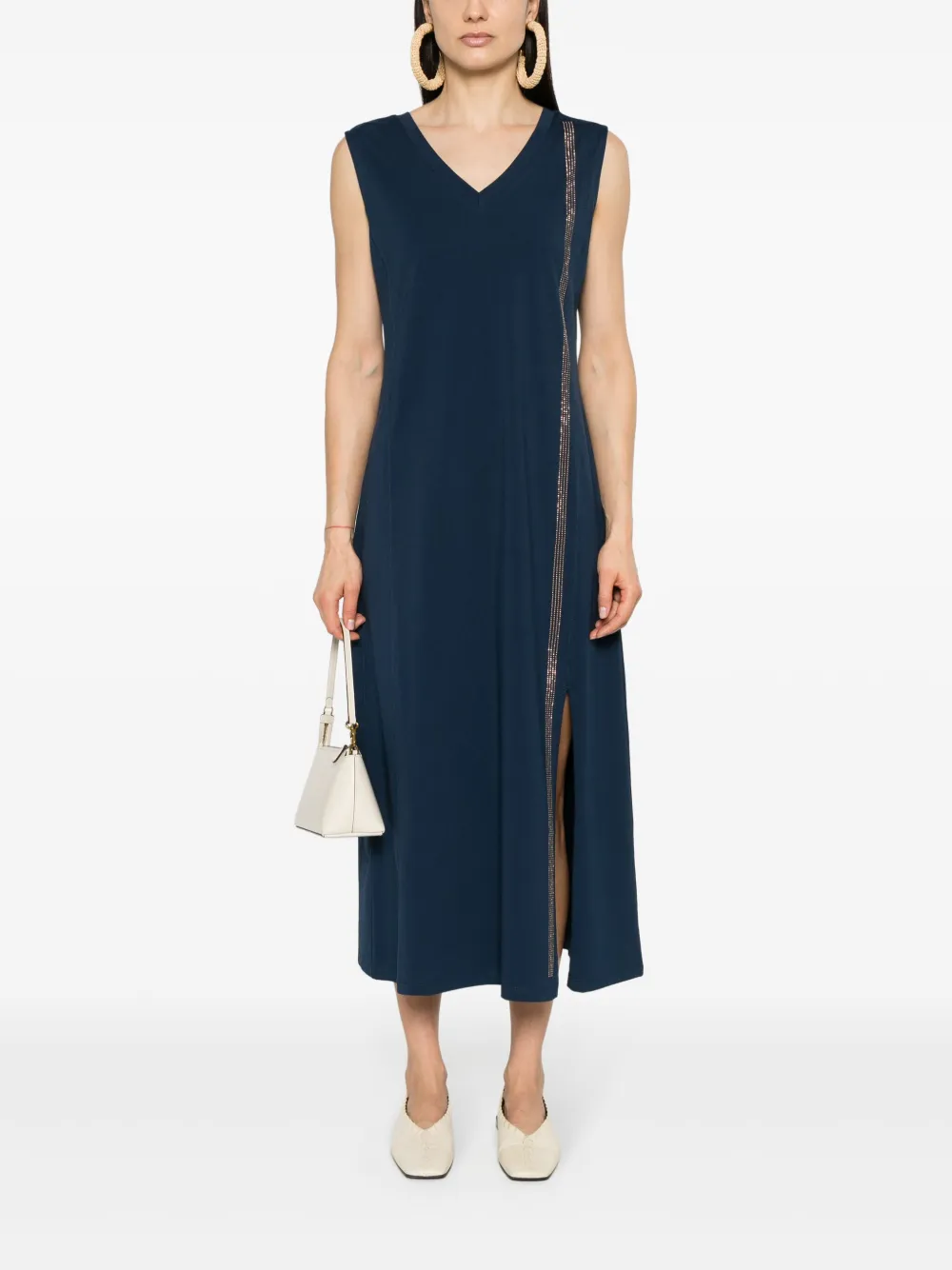 LIU JO rhinestone-embellished dress - Blauw