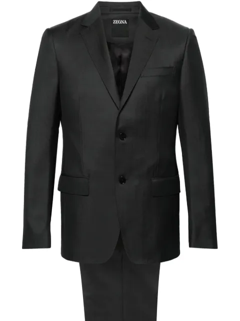 Zegna single-breasted wool-blend suit