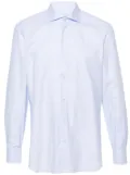 Barba jacquard cotton shirt - Blue