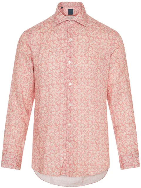 Barba floral-print linen shirt