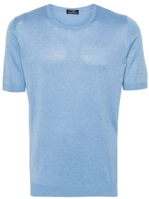 Barba fine-knit silk T-shirt