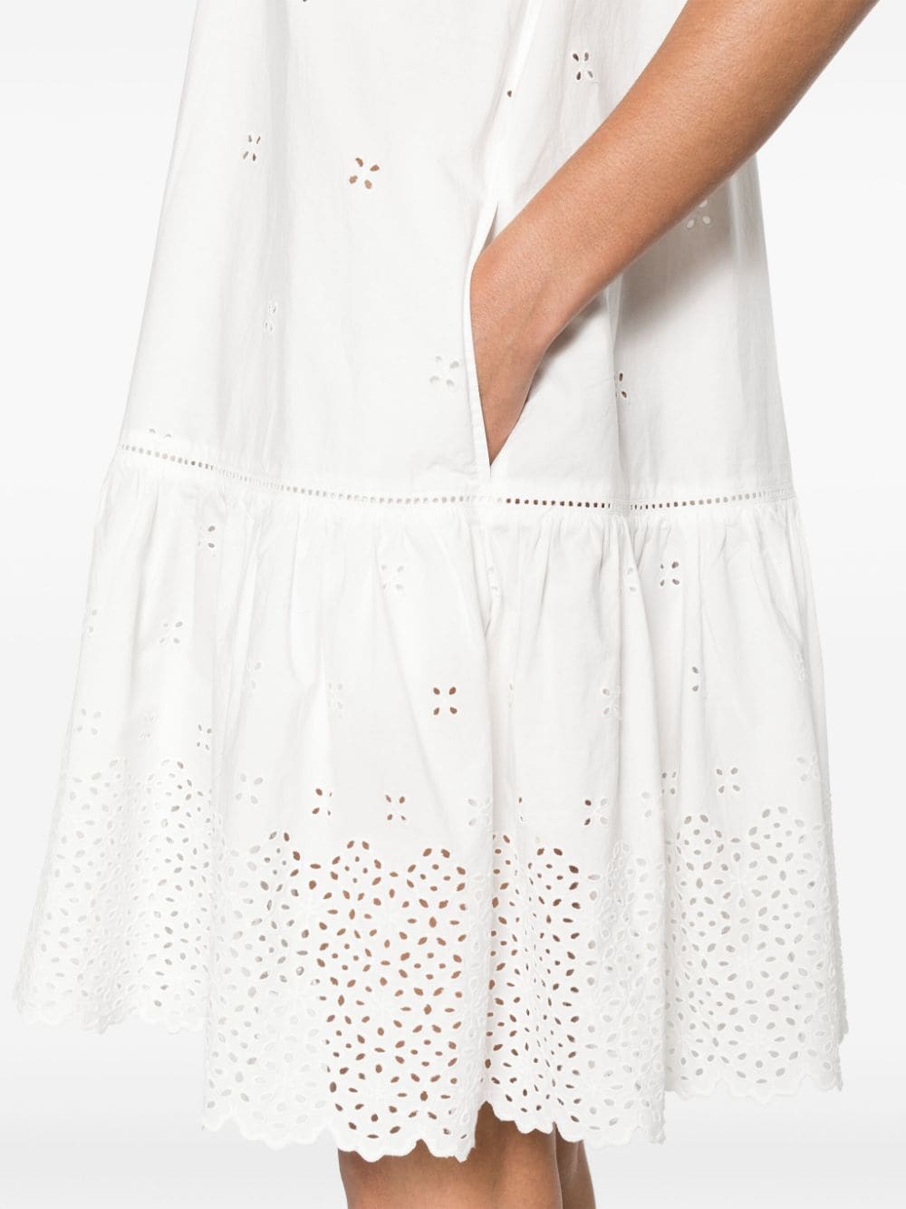 Shop Ulla Johnson Aurora Broderie-anglaise Cotton Minidress In White