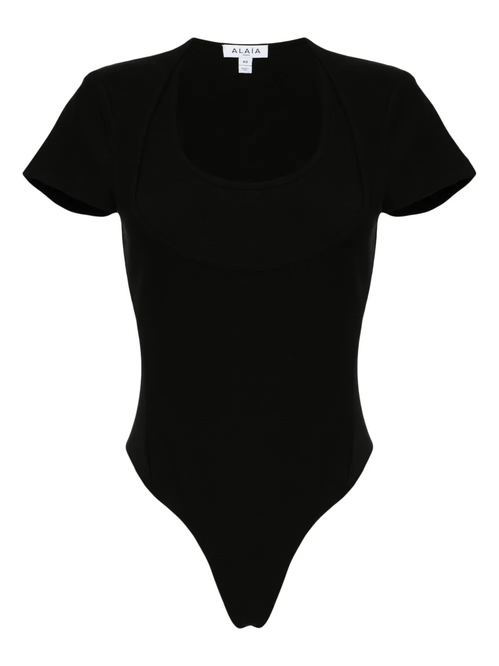 Alaïa short-sleeve cotton body | Black | Image 1