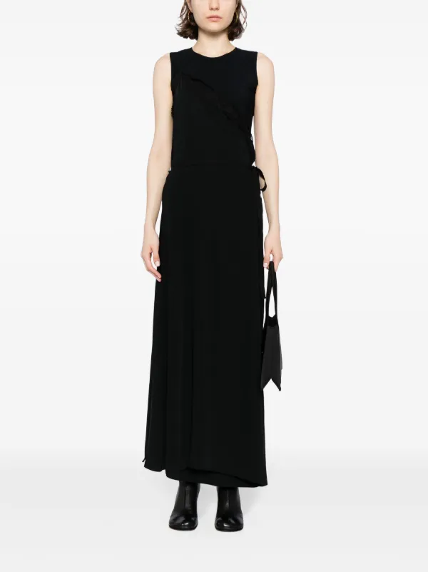 MM6 Maison Margiela lace-detail Maxi Dress | Black | FARFETCH JO