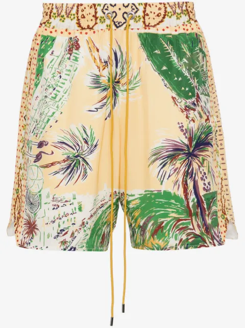 RHUDE Palmina silk shorts