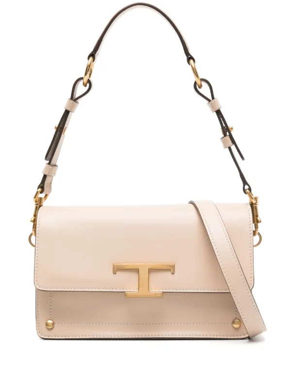 ★TOD'S★T Timeless Shoulder Back Small★大人気★ Tod's T Timeless Shoulder Bag | Neutrals | FARFETCH