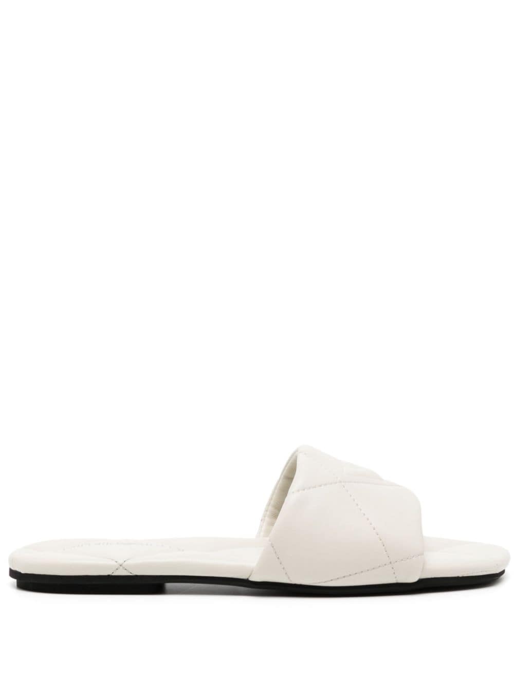 Emporio Armani open toe quilted slippers