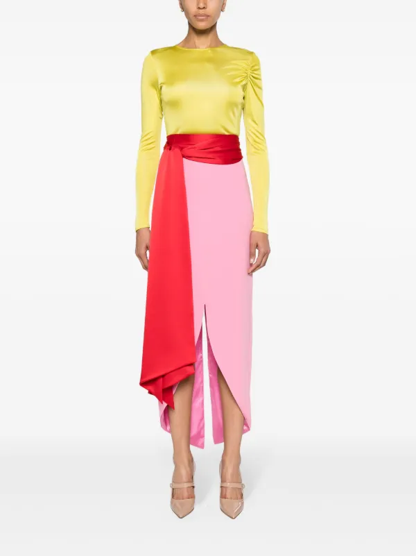 strapless open back dress Fiona Sleeveless Midi Dress Cherry Pink – Canella Lane main image 0