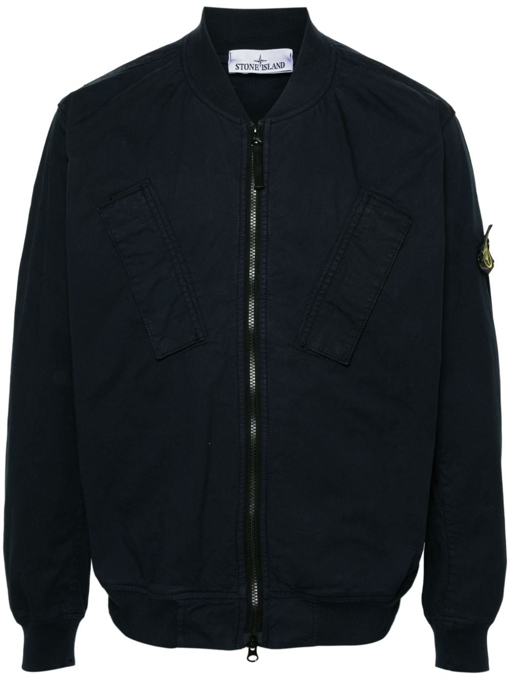 Stone Island Compass-badge Bomber Jacket In Blue